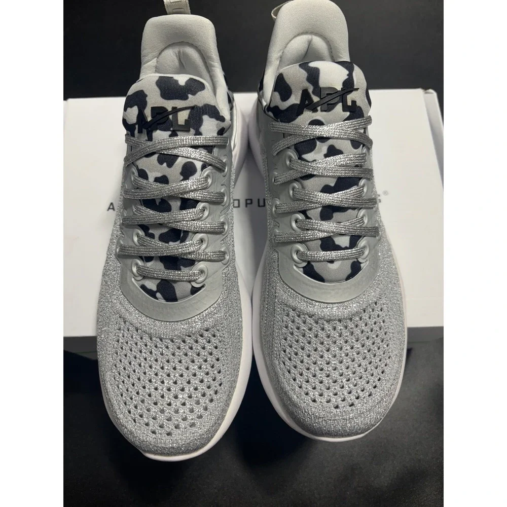 APL NEW TechLoom Tracer Knit Training Sneaker Sliver/Black/Leopard‎ 5.5 MSRP$280